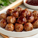Air Fryer Turkey Meatballs with Cranberry Sauce