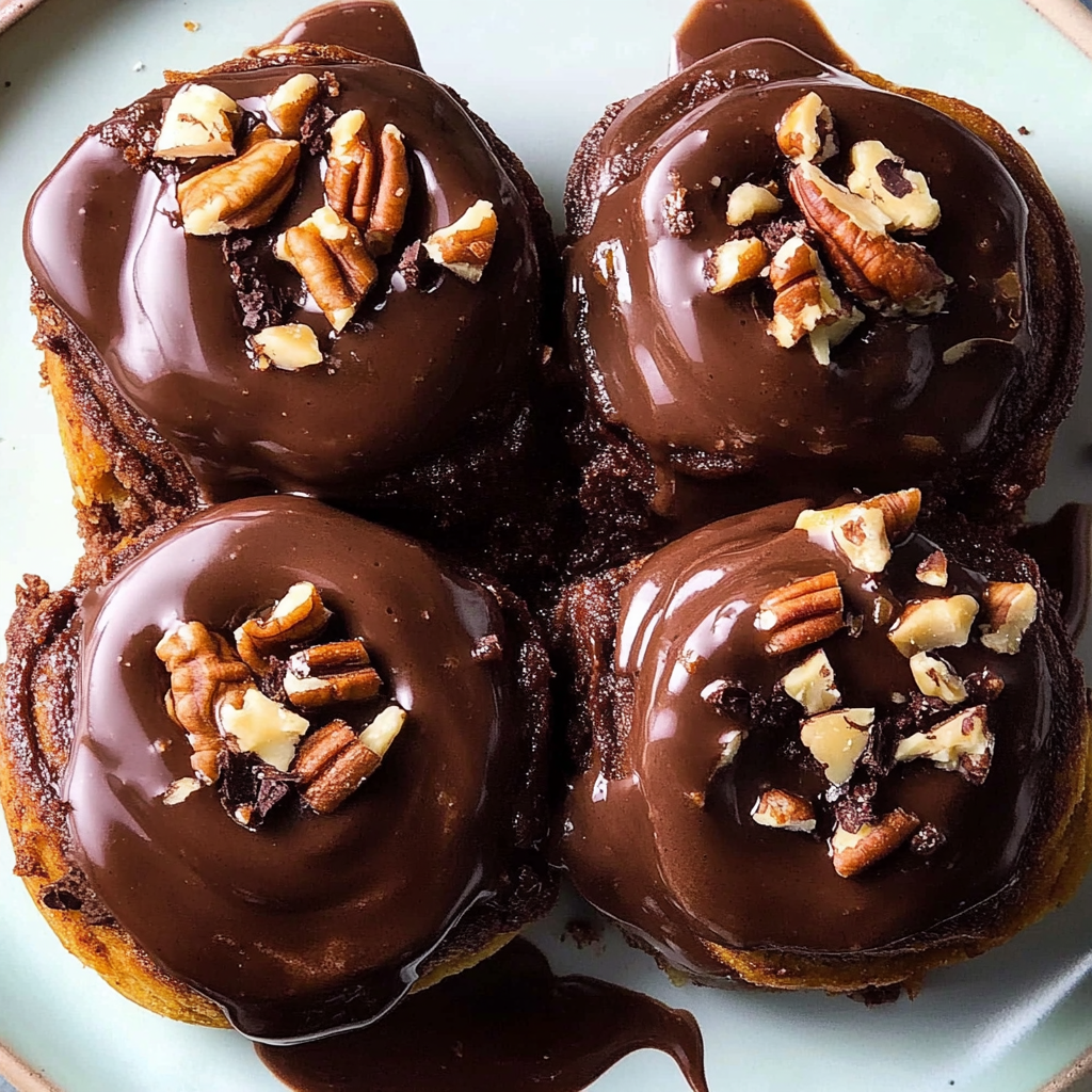 Chocolate Pecan Cinnamon Rolls