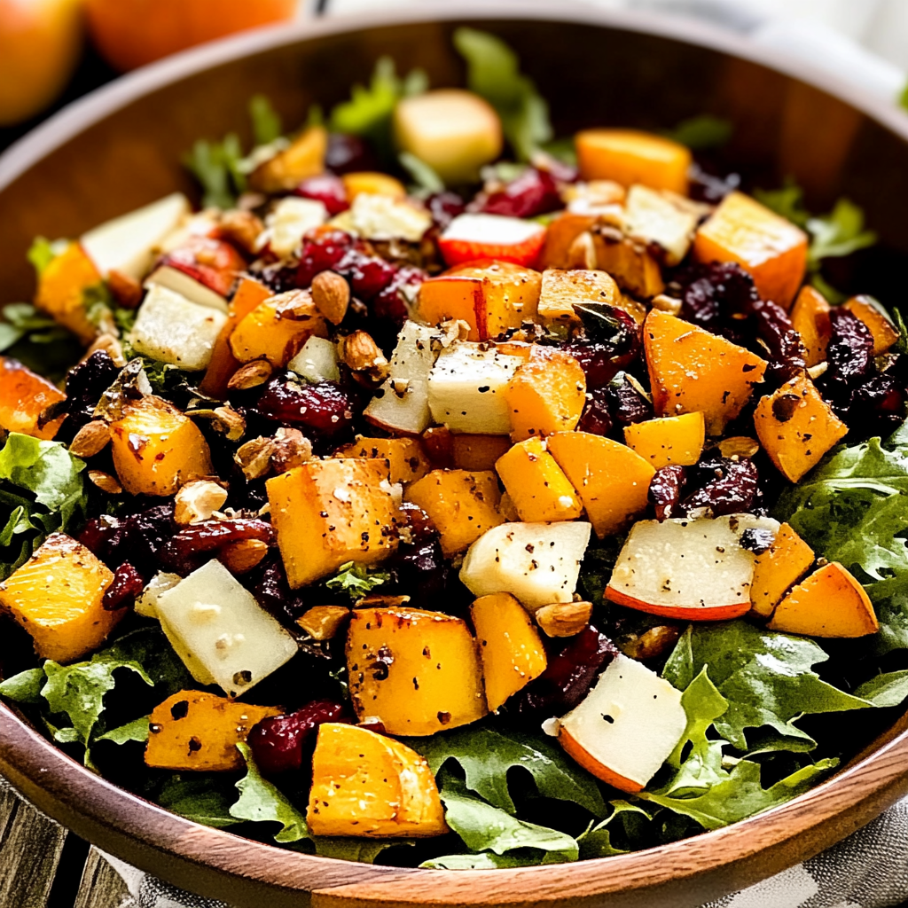 Fall Harvest Salad with Roasted Butternut and Apples