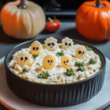 Halloween Graveyard Spinach Dip