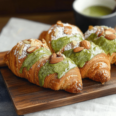 Matcha Almond Croissants 24 Matcha Almond Croissants