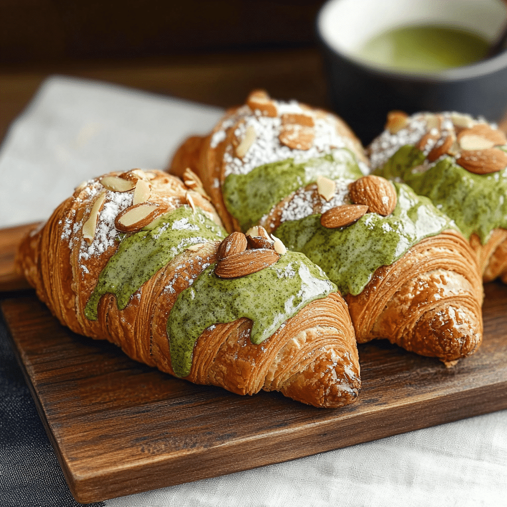Matcha Almond Croissants 17 Matcha Almond Croissants