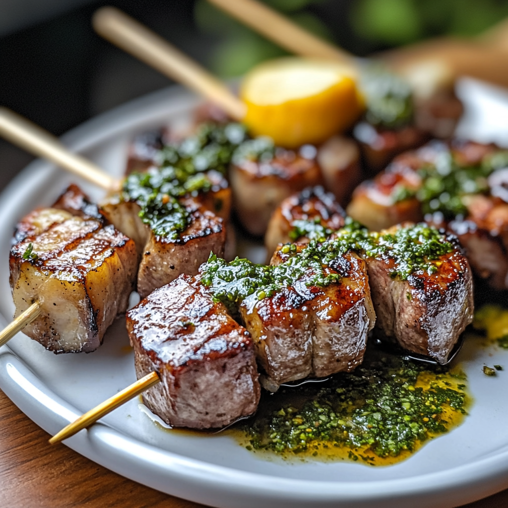 New Year's Eve Surf and Turf Skewers