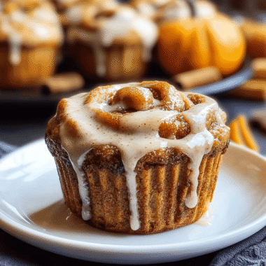 Pumpkin Cinnamon Roll Muffin