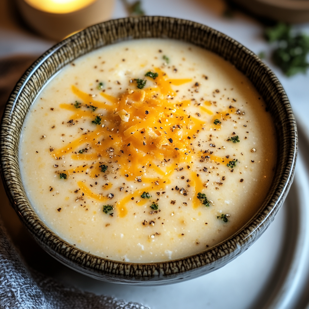 Cheesy Cauliflower Soup