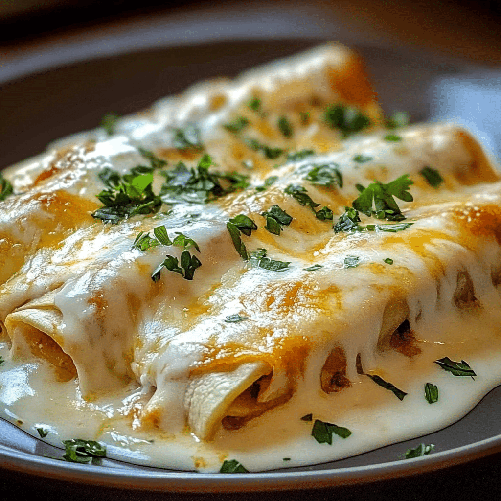 Chicken Enchiladas with Sour Cream White Sauce 18 Chicken Enchiladas with Sour Cream White Sauce 1