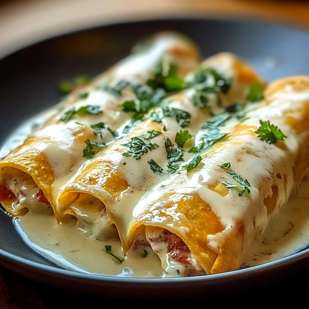 Chicken Enchiladas with Sour Cream White Sauce 19 Chicken Enchiladas with Sour Cream White Sauce