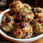 Cranberry Turkey Stuffing Balls 1