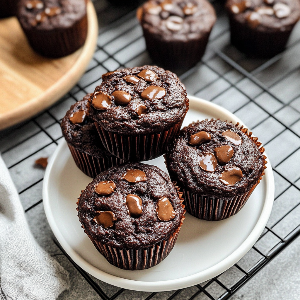 Fluffy Black Bean Brownie Muffins