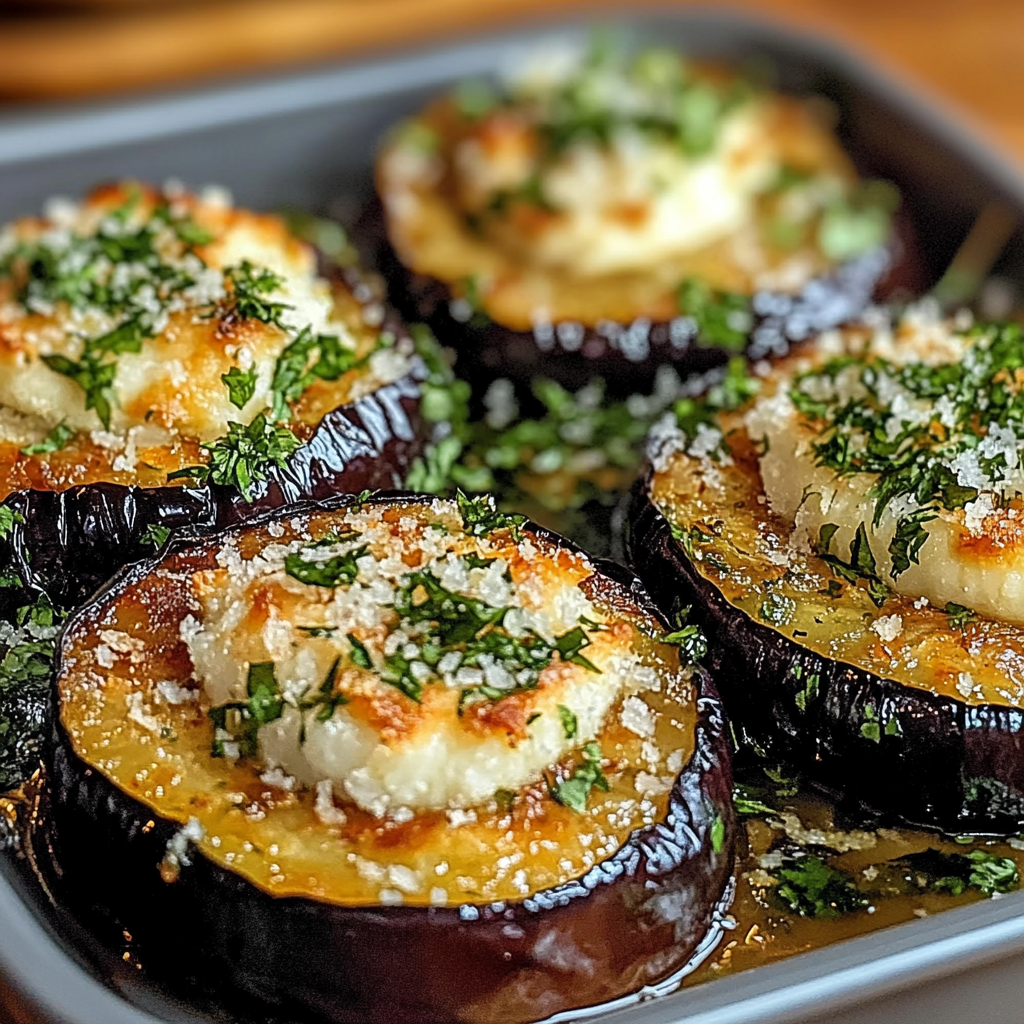 Garlic Herb Crusted Eggplant Slices 1