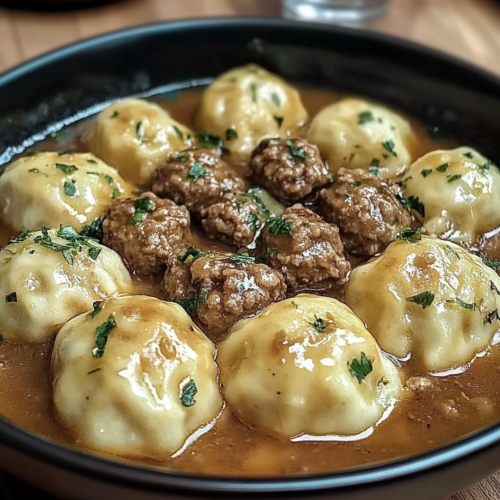 Ground Beef and Dumplings 1