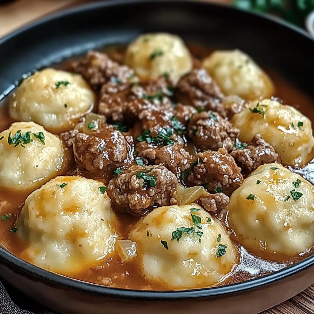Ground Beef and Dumplings