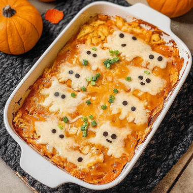 Halloween Buffalo Chicken Dip for Spooky Parties