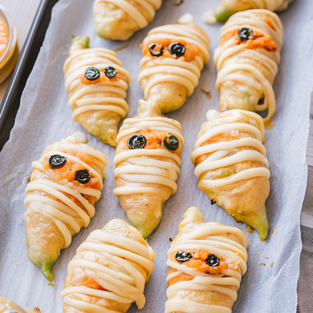 Halloween Jalapeño Popper Mummies