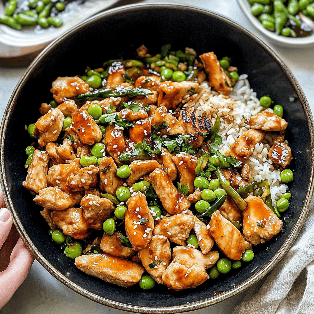 Honey Garlic Edamame Chicken Stir-Fry 18 Honey Garlic Edamame Chicken Stir Fry 1