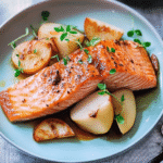 Pear Preserves Glazed Salmon