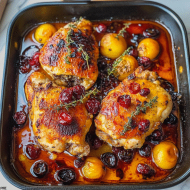 Roasted Cranberry Chicken Thighs 1