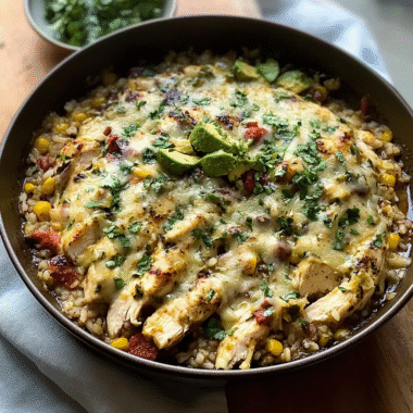 Salsa Verde Chicken & Rice Skillet