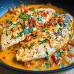 Tilapia in Roasted Pepper Sauce 1