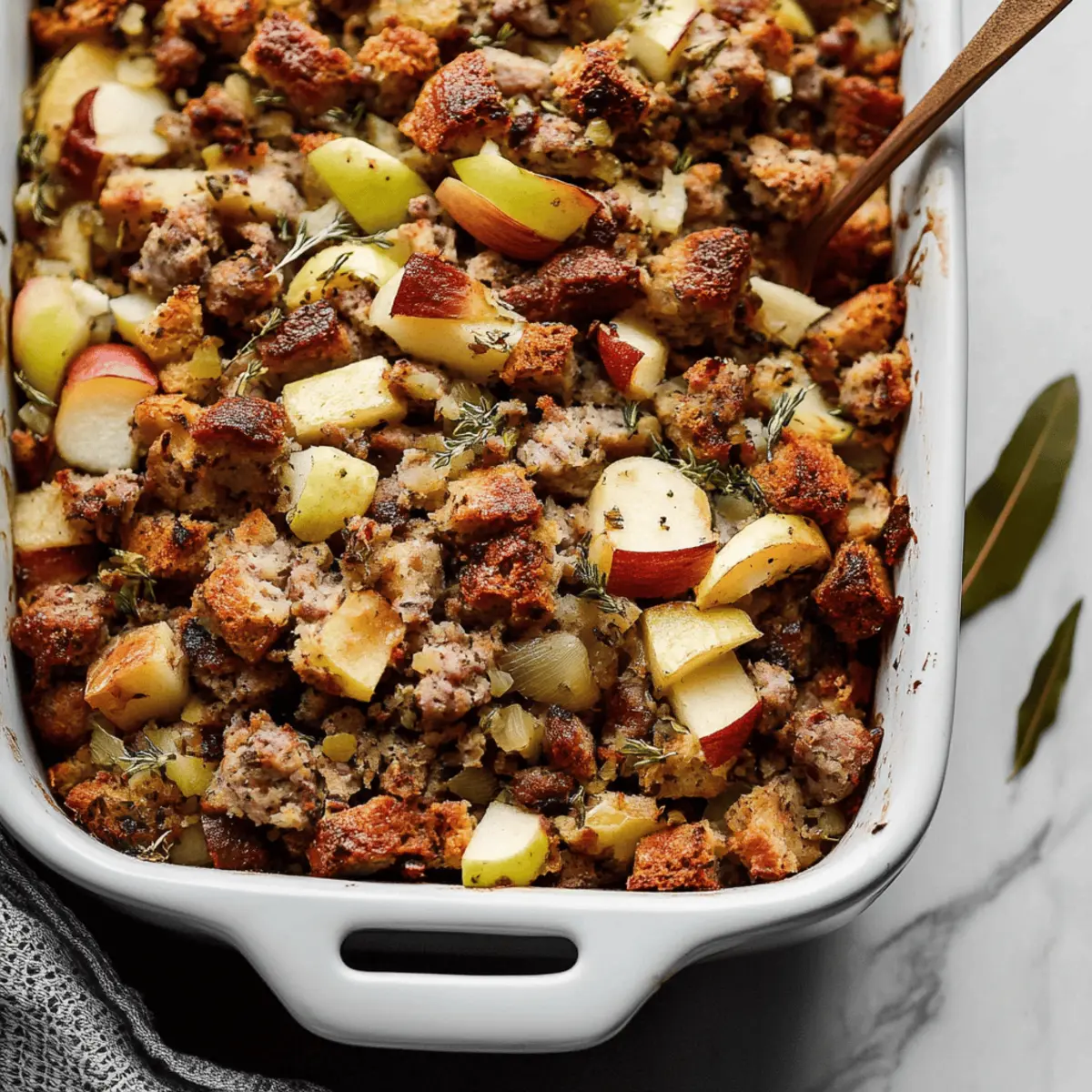 Good Sausage & Herb Stuffing with Apples 2