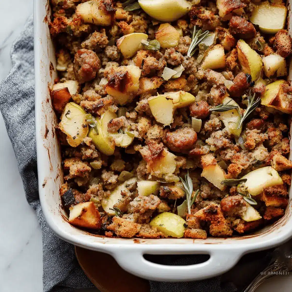 Good Sausage & Herb Stuffing with Apples 1 Sausage & Herb Stuffing with Apples