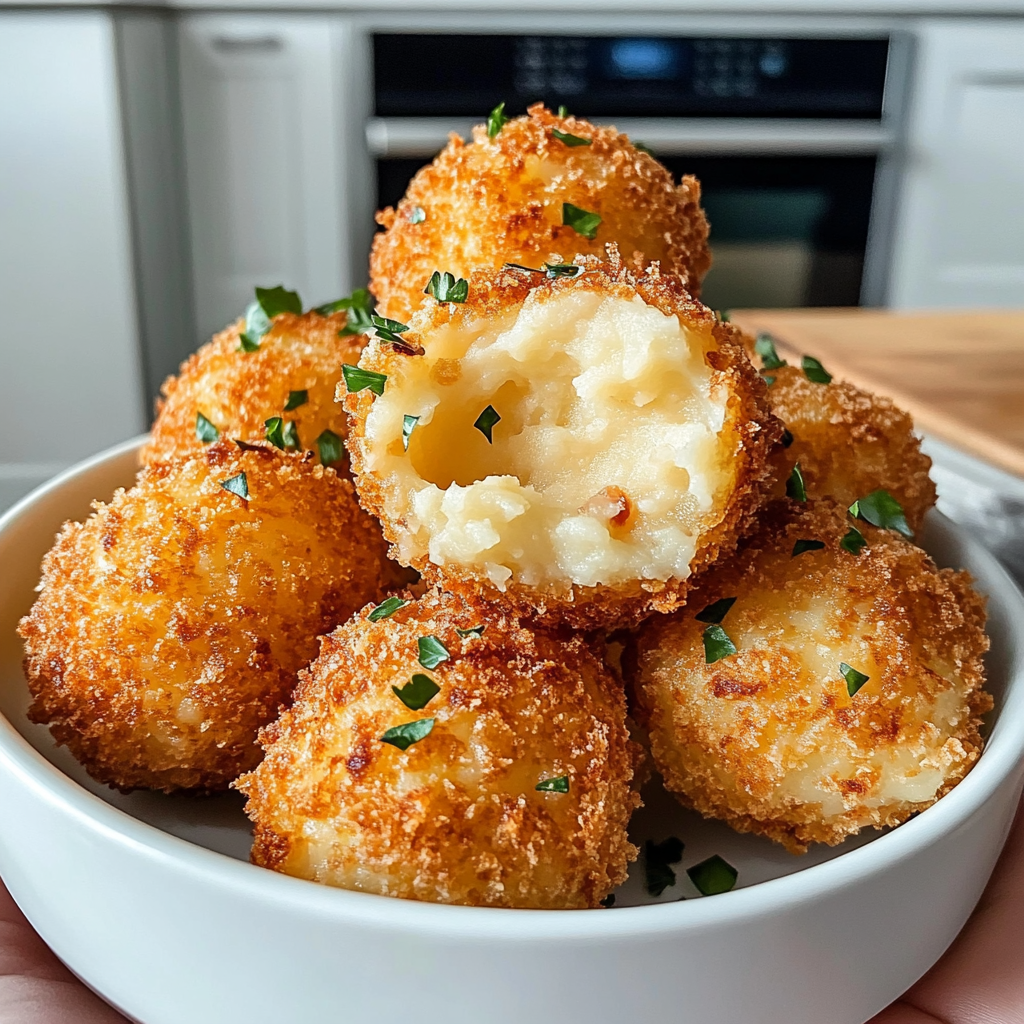 Air Fryer Cheesy Mashed Potato Balls