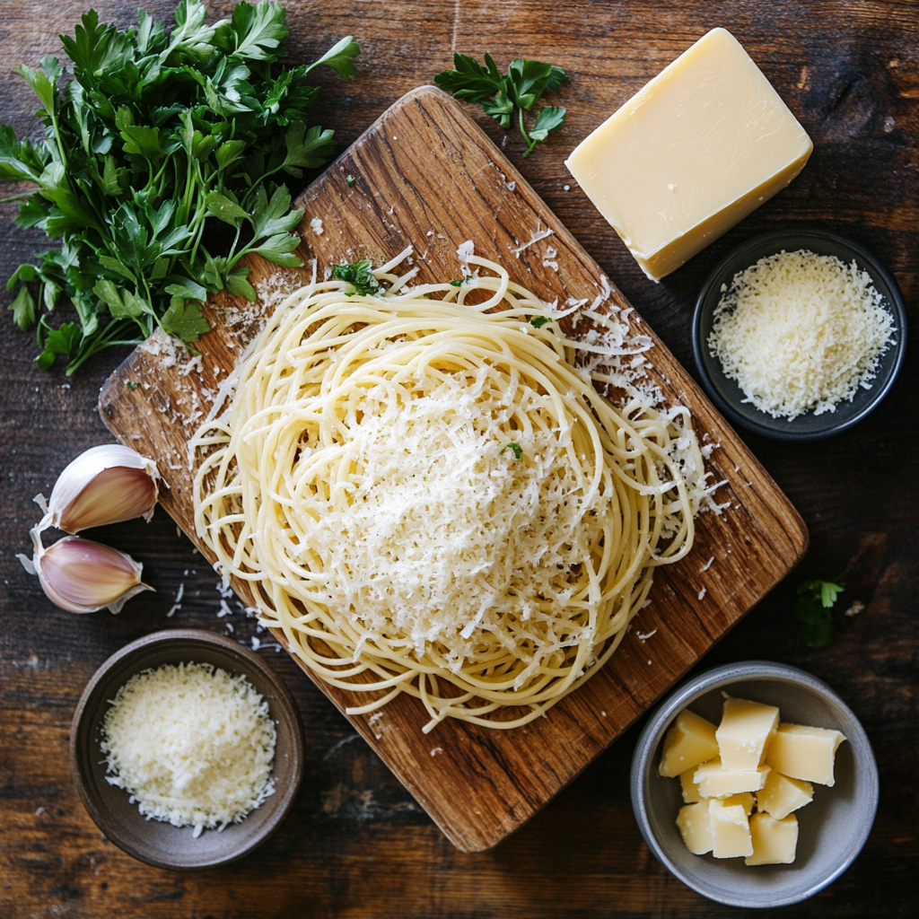 Alfredo Baked Spaghetti ingredients