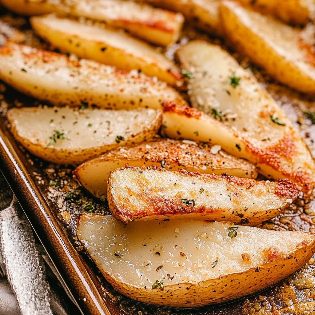 Baked Garlic Parmesan Potato Wedges