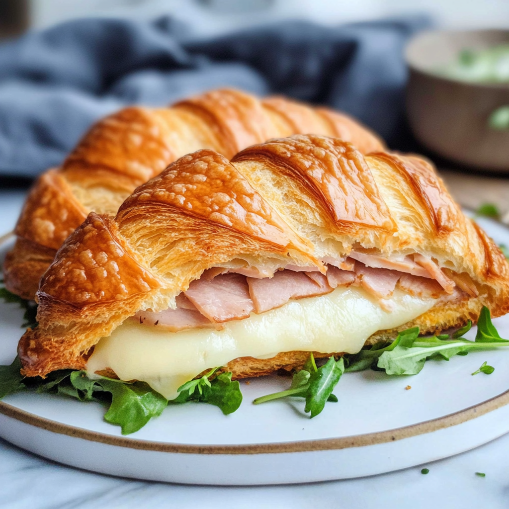 Baked Turkey & Cheese Croissant
