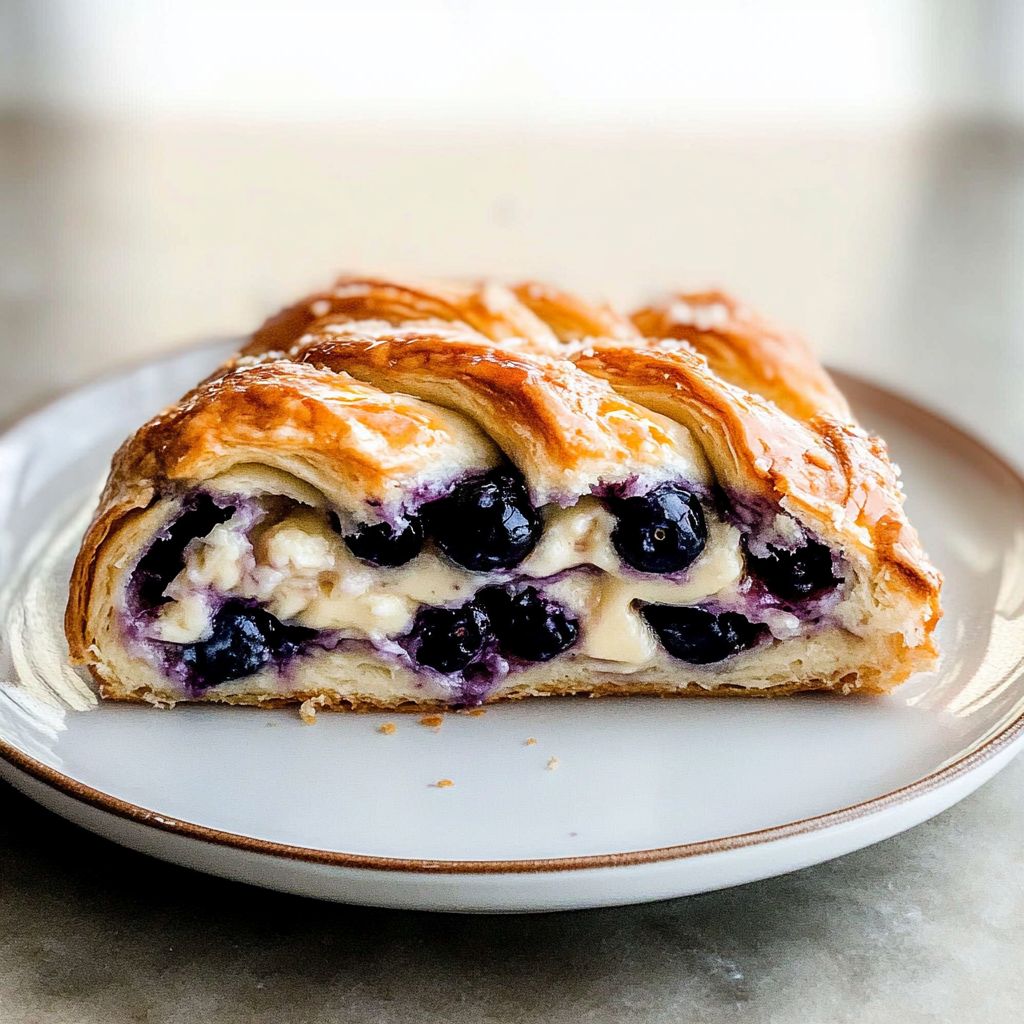 Blueberry Cream Cheese Pastry Braid