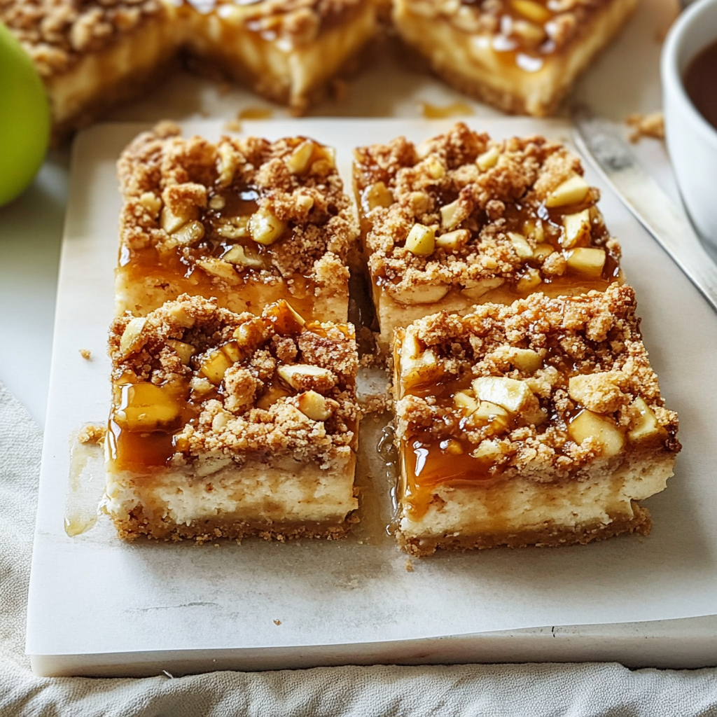 Caramel Apple Cheesecake Bars