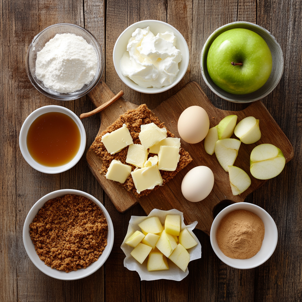 Caramel Apple Cheesecake ingredients
