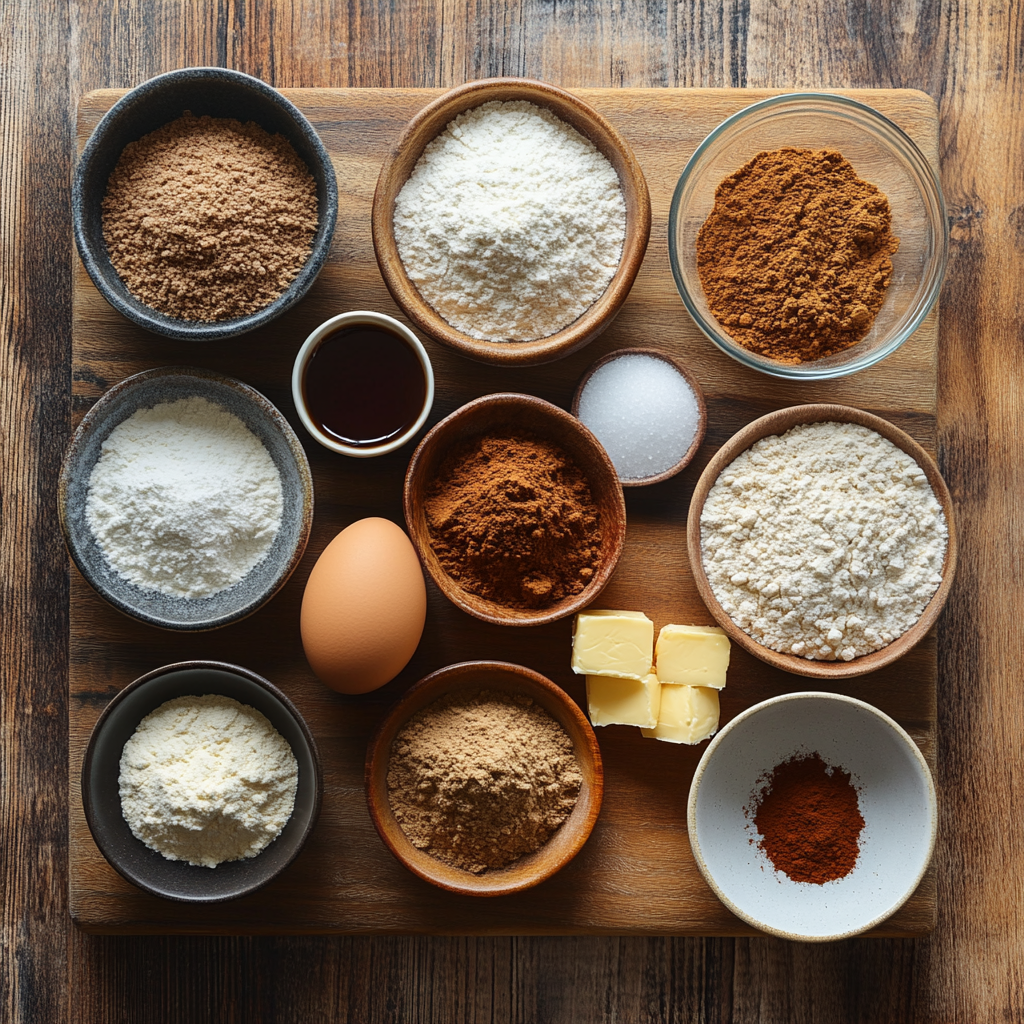 Chewy Gingerbread Bars ingredients