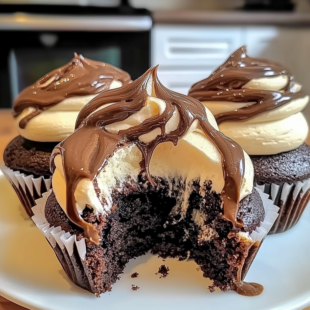 Chocolate Coffee Cream Cupcakes