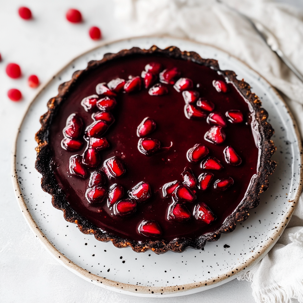 Chocolate Pomegranate Tart