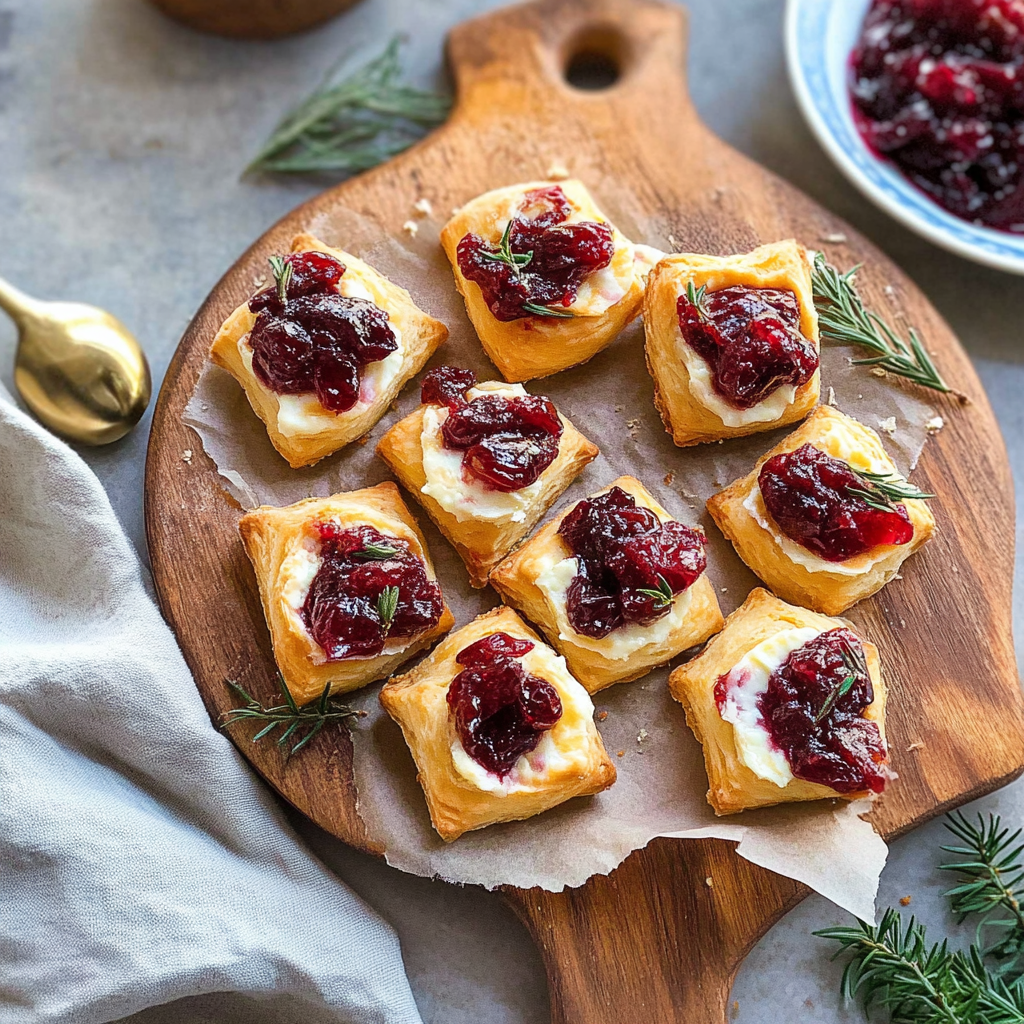 Cranberry Pecan Brie Bites