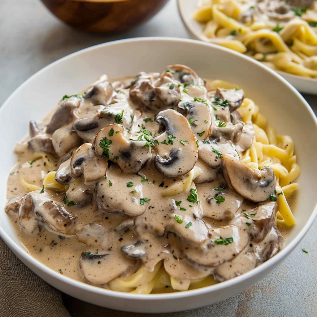 Creamy Mushroom Stroganoff 24 Creamy Mushroom Stroganoff