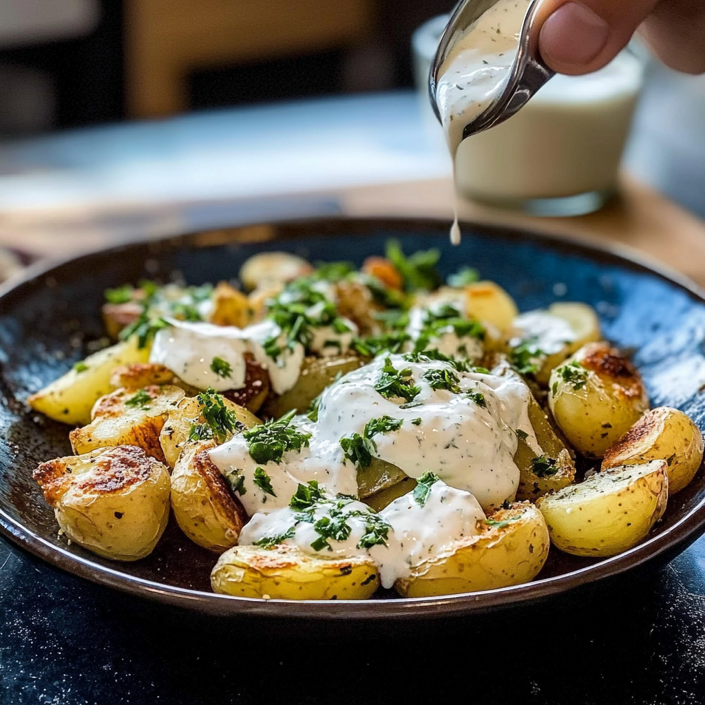Crispy Smashed Potatoes with Zesty Yogurt Dip 21 Crispy Smashed Potatoes with Zesty Yogurt Dip