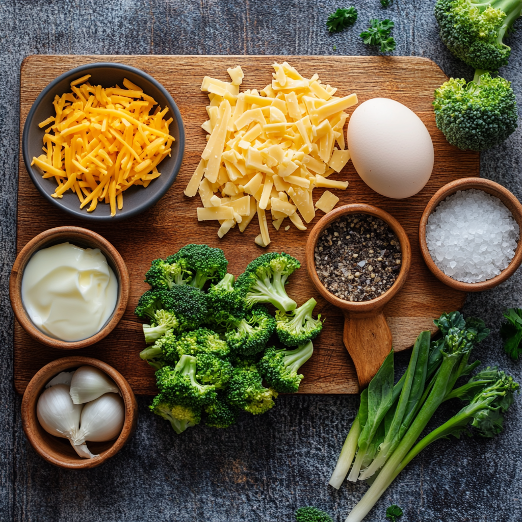 Crustless Broccoli Quiche ingredients