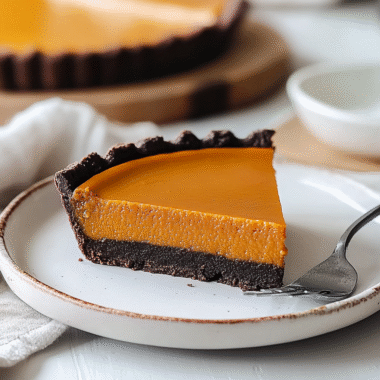 Dark Chocolate Pumpkin Tart 1