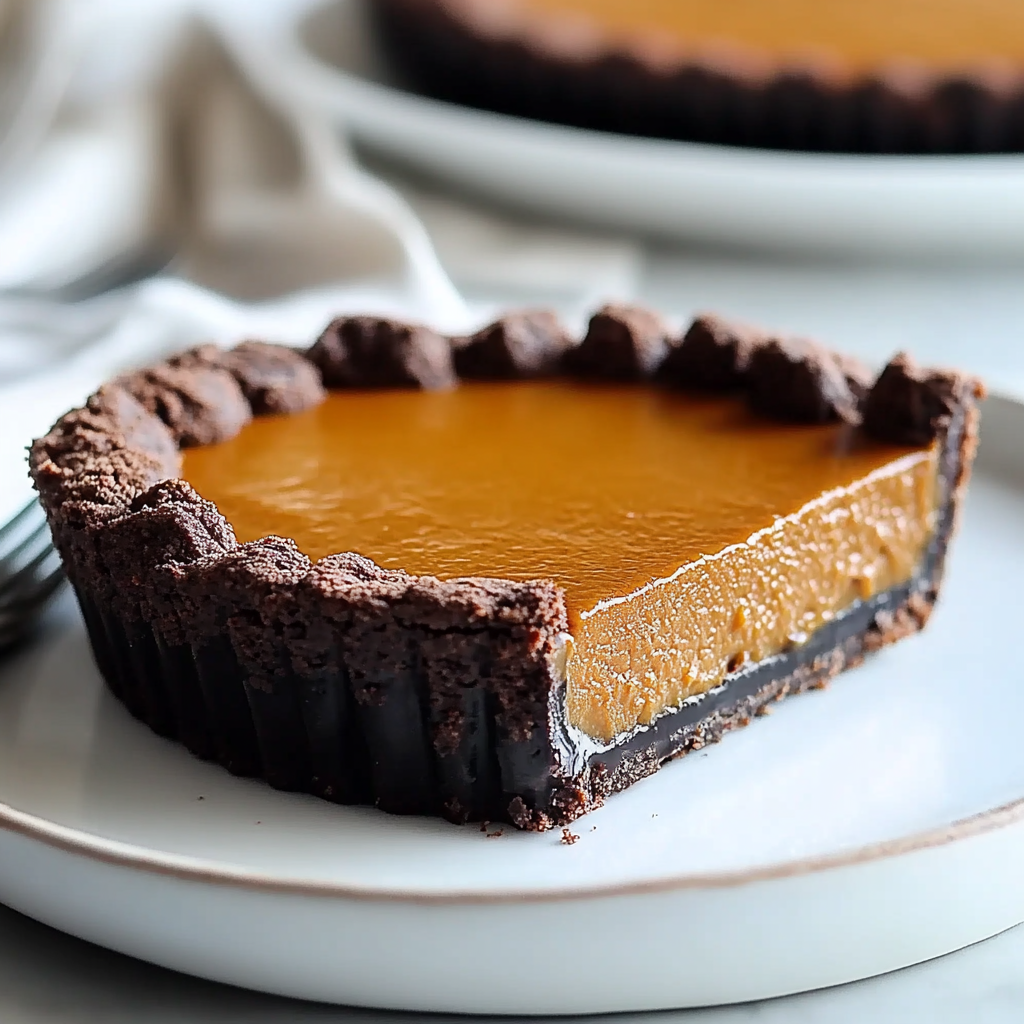 Dark Chocolate Pumpkin Tart 22 Dark Chocolate Pumpkin Tart