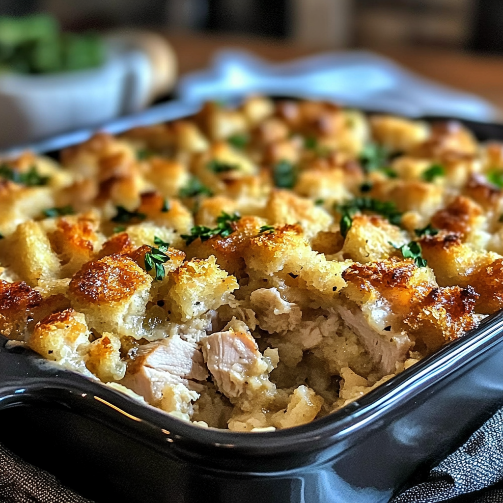 Dolly’s Chicken and Stuffing Casserole