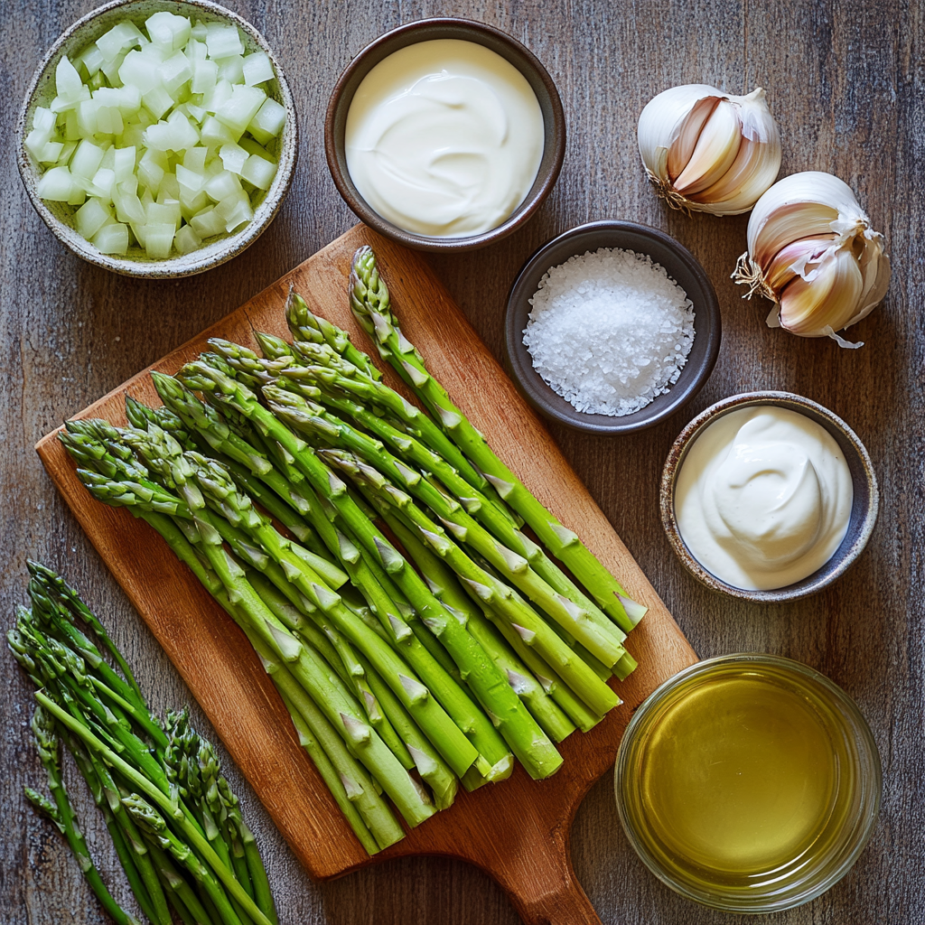 Easy Cream of Asparagus Soup ingredients
