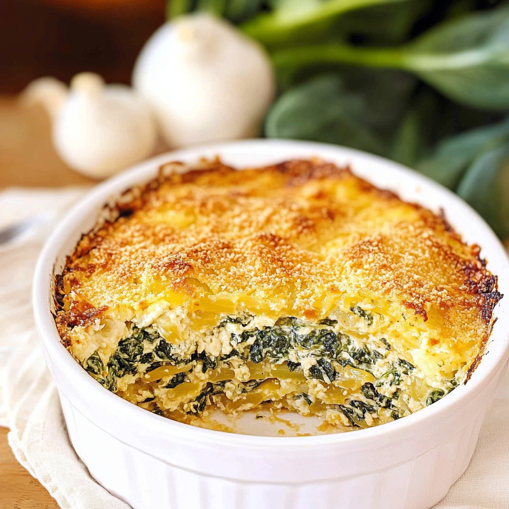 Feta Spinach Casserole