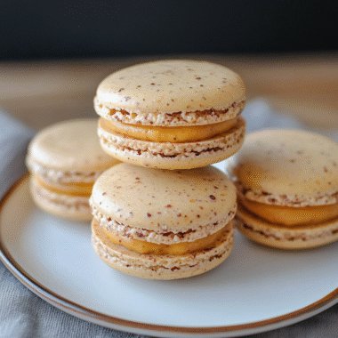 Hazelnut Apricot Macarons 1