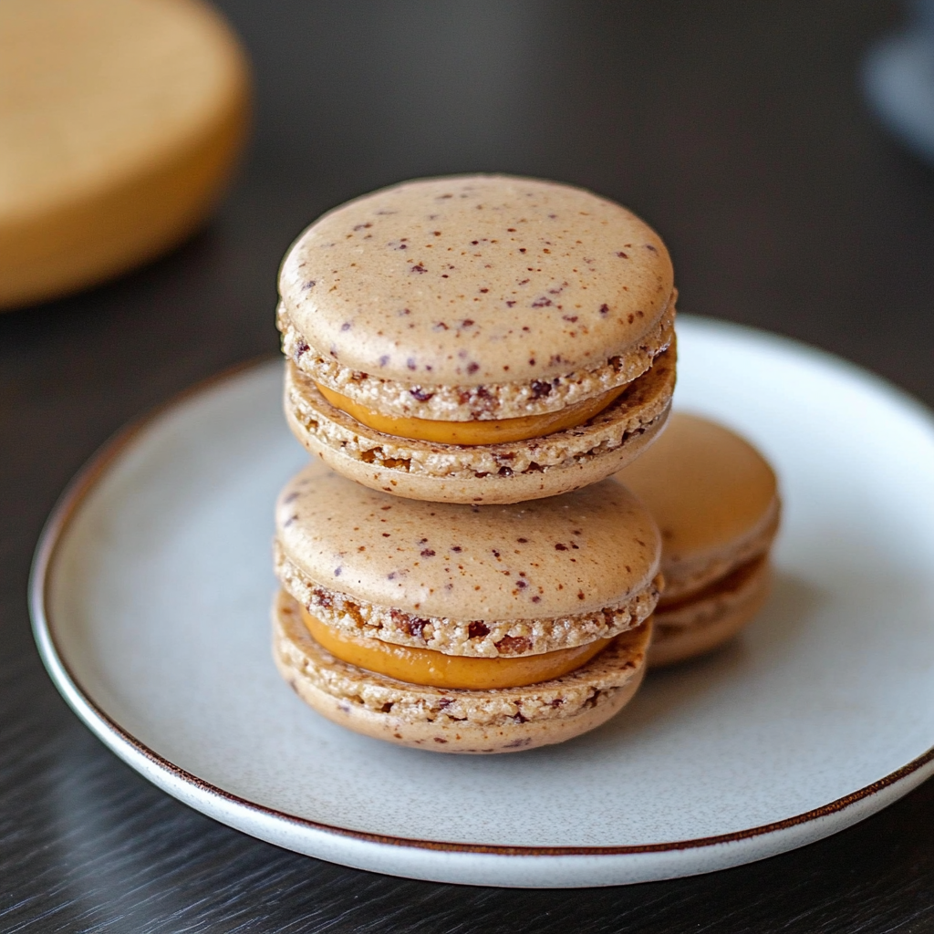 Hazelnut Apricot Macarons