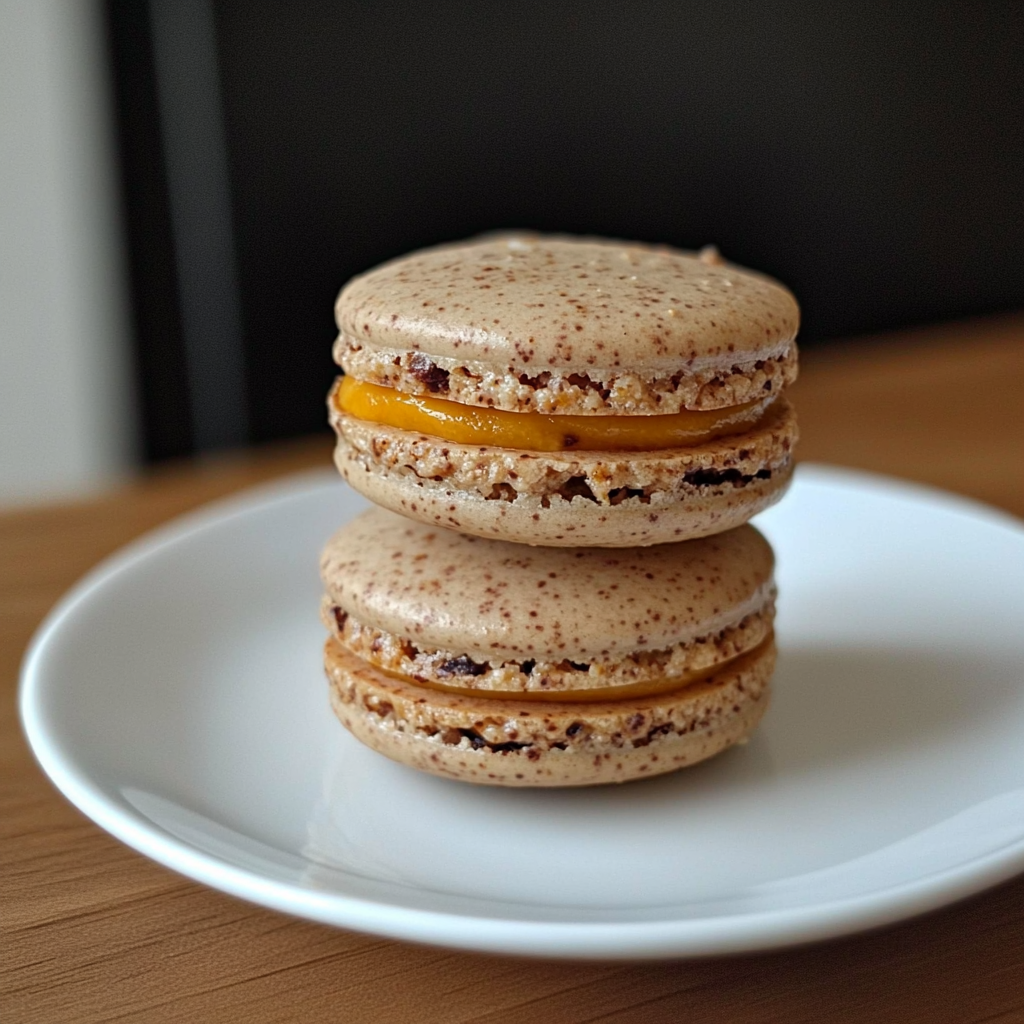 Hazelnut Apricot Macarons