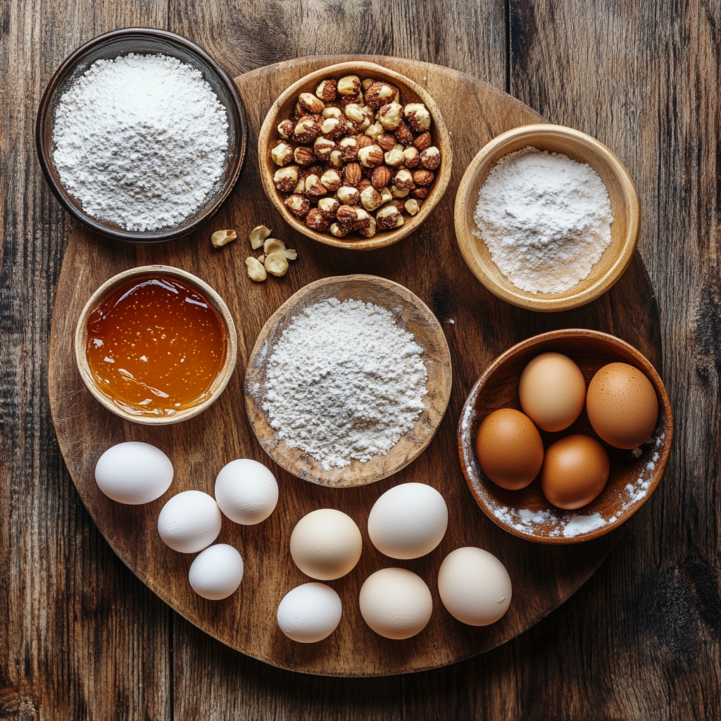 Hazelnut Apricot Macarons ingredients