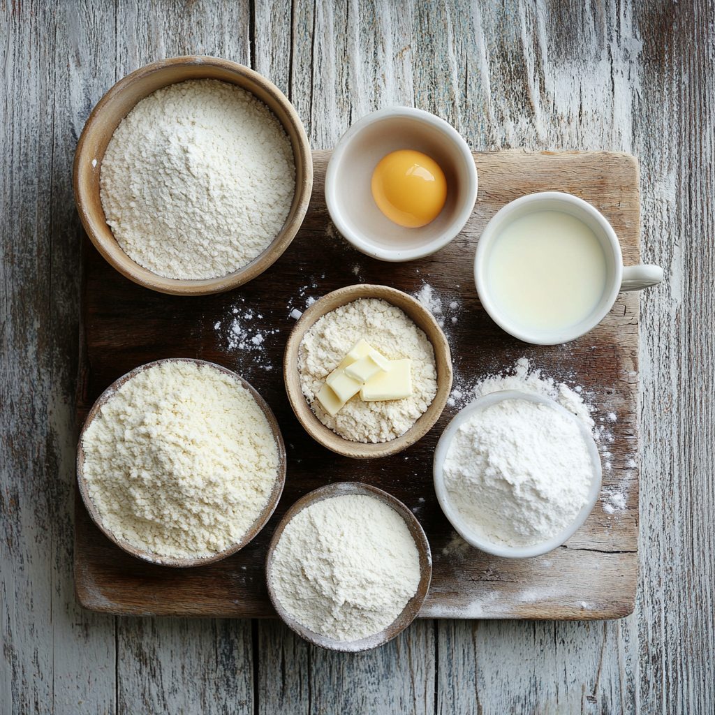 Homemade Beignet ingredients