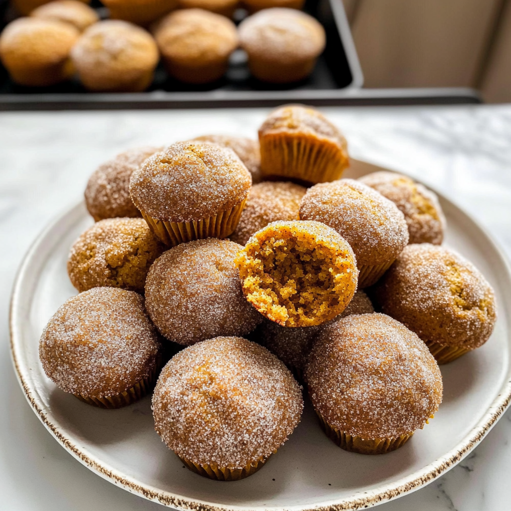 Mini Cinnamon Sugar Pumpkin Muffins